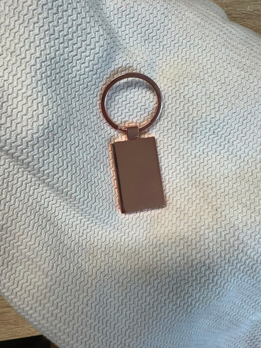 Schlüsselanhänger Edelstahl Rosegoldfarbig