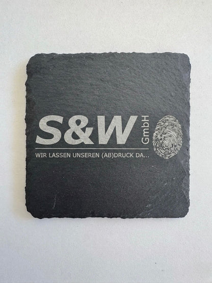 Personalisierte Schiefer-Untersetzer 1/4/6 St.